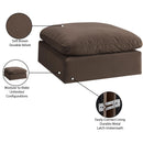 Meridian Comfy Brown Velvet Modular Ottoman IMAGE 6