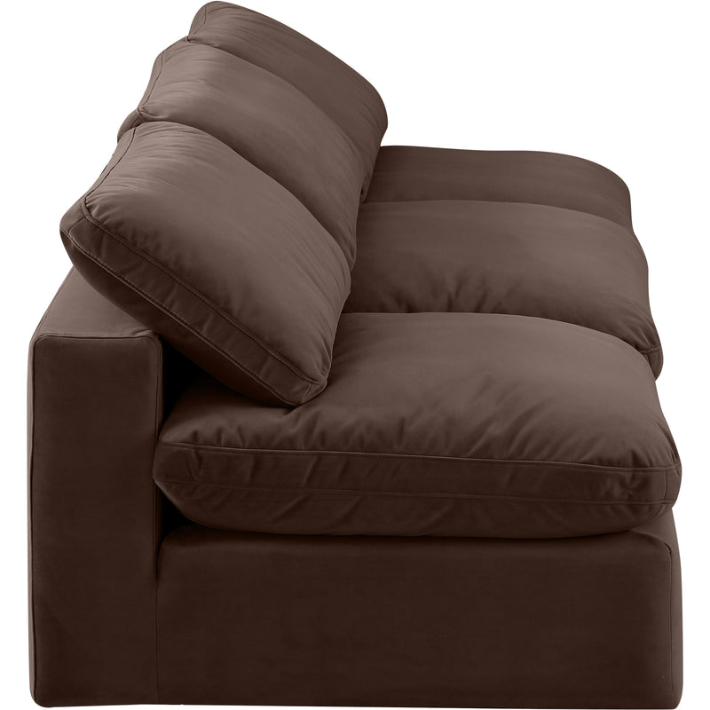 Meridian Comfy Brown Velvet Modular Sofa IMAGE 5
