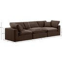 Meridian Comfy Brown Velvet Modular Sofa IMAGE 10
