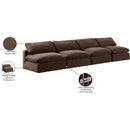 Meridian Comfy Brown Velvet Modular Sofa IMAGE 10