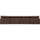 Meridian Comfy Brown Velvet Modular Sofa IMAGE 3