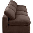 Meridian Comfy Brown Velvet Modular Sofa IMAGE 5