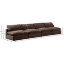 Meridian Comfy Brown Velvet Modular Sofa IMAGE 9