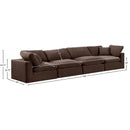 Meridian Comfy Brown Velvet Modular Sofa IMAGE 10