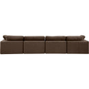 Meridian Comfy Brown Velvet Modular Sofa IMAGE 3