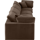 Meridian Comfy Brown Velvet Modular Sofa IMAGE 5