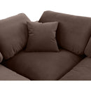 Meridian Comfy Brown Velvet Modular Sofa IMAGE 8
