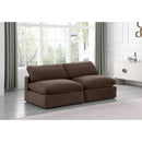 Meridian Comfy Brown Velvet Modular Sofa IMAGE 2