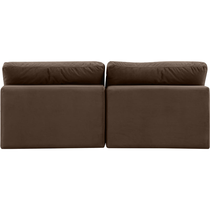 Meridian Comfy Brown Velvet Modular Sofa IMAGE 3