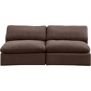 Meridian Comfy Brown Velvet Modular Sofa IMAGE 4