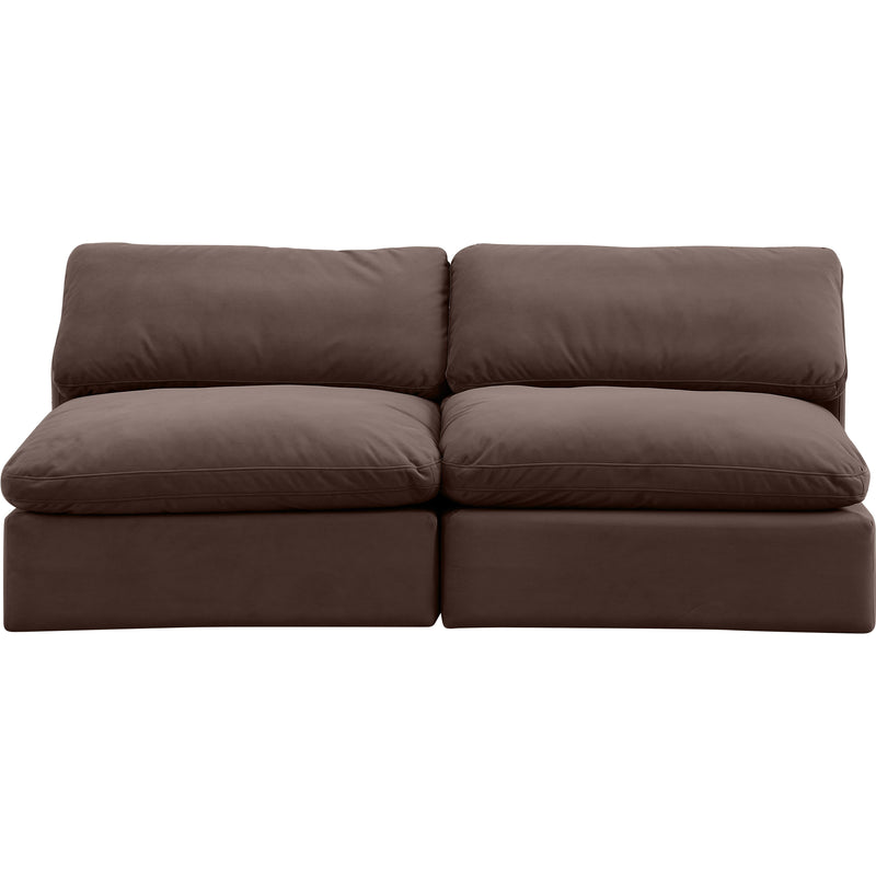 Meridian Comfy Brown Velvet Modular Sofa IMAGE 4