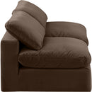 Meridian Comfy Brown Velvet Modular Sofa IMAGE 5