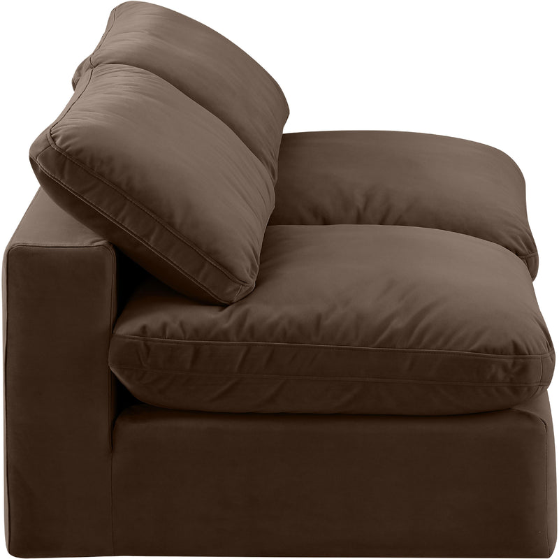 Meridian Comfy Brown Velvet Modular Sofa IMAGE 5