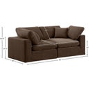 Meridian Comfy Brown Velvet Modular Sofa IMAGE 10