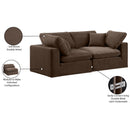 Meridian Comfy Brown Velvet Modular Sofa IMAGE 11
