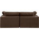 Meridian Comfy Brown Velvet Modular Sofa IMAGE 3