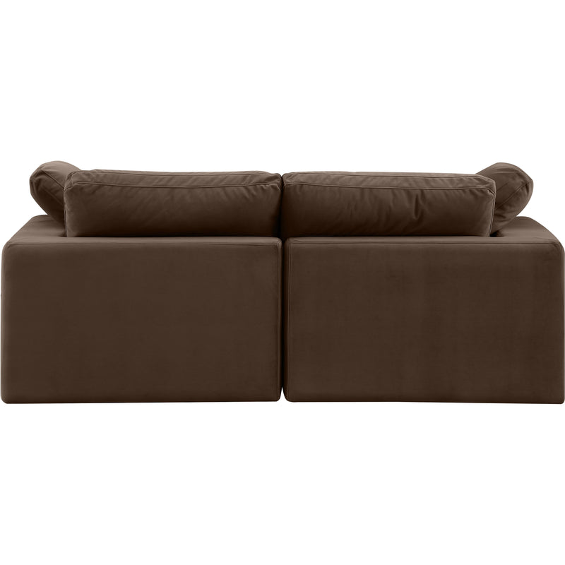 Meridian Comfy Brown Velvet Modular Sofa IMAGE 3