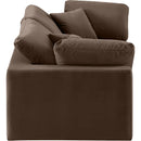 Meridian Comfy Brown Velvet Modular Sofa IMAGE 5