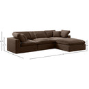 Meridian Comfy Brown Velvet Modular Sectional IMAGE 15