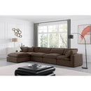 Meridian Comfy Brown Velvet Modular Sectional IMAGE 3
