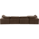 Meridian Comfy Brown Velvet Modular Sectional IMAGE 6