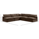 Meridian Comfy Brown Velvet Modular Sectional IMAGE 10
