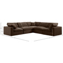 Meridian Comfy Brown Velvet Modular Sectional IMAGE 10