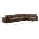 Meridian Comfy Brown Velvet Modular Sectional IMAGE 15