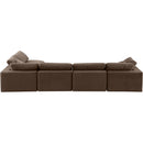 Meridian Comfy Brown Velvet Modular Sectional IMAGE 5
