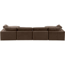 Meridian Comfy Brown Velvet Modular Sectional IMAGE 3
