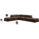 Meridian Comfy Brown Velvet Modular Sectional IMAGE 11