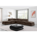 Meridian Comfy Brown Velvet Modular Sectional IMAGE 2