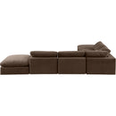 Meridian Comfy Brown Velvet Modular Sectional IMAGE 3
