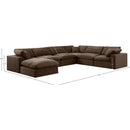Meridian Comfy Brown Velvet Modular Sectional IMAGE 10
