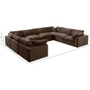Meridian Comfy Brown Velvet Modular Sectional IMAGE 10