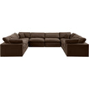 Meridian Comfy Brown Velvet Modular Sectional IMAGE 5