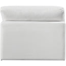 Meridian Comfy Cream Velvet Modular Armless Chair IMAGE 3