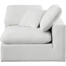 Meridian Comfy Cream Velvet Modular Corner Chair IMAGE 4