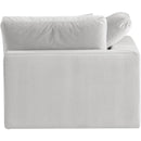 Meridian Comfy Cream Velvet Modular Corner Chair IMAGE 6