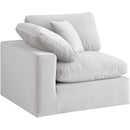 Meridian Comfy Cream Velvet Modular Corner Chair IMAGE 7