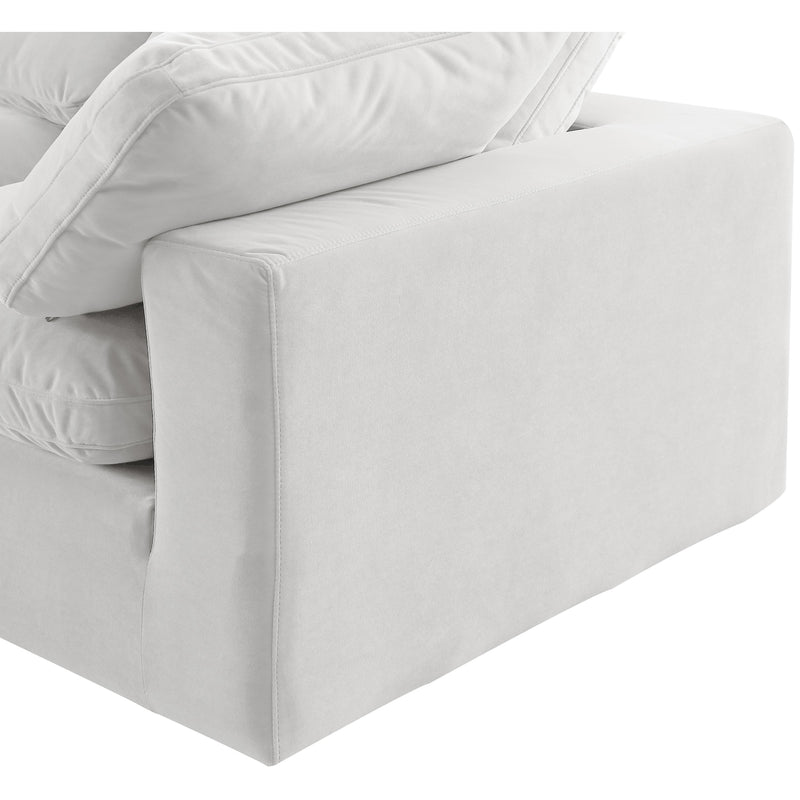 Meridian Comfy Cream Velvet Modular Corner Chair IMAGE 9