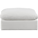 Meridian Comfy Cream Velvet Modular Ottoman IMAGE 3