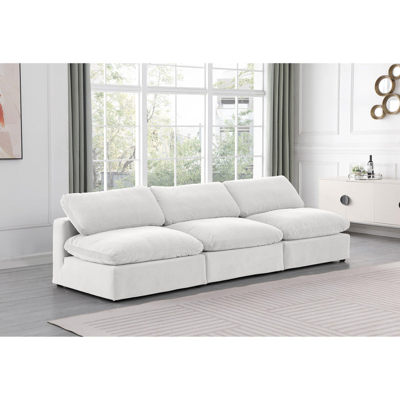 Meridian Comfy Cream Velvet Modular Sofa IMAGE 2