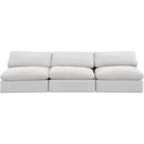 Meridian Comfy Cream Velvet Modular Sofa IMAGE 4