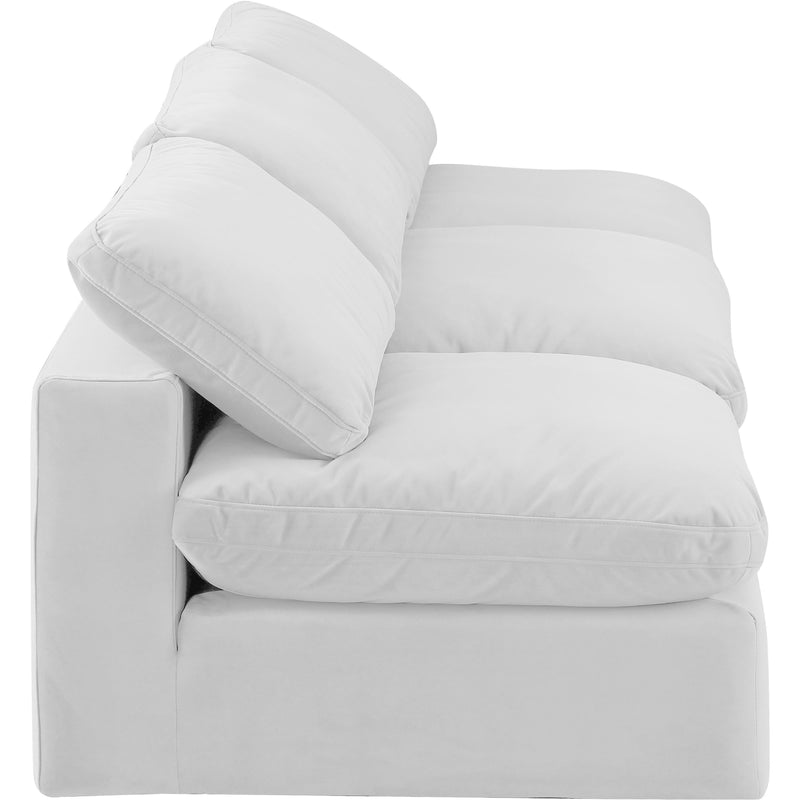 Meridian Comfy Cream Velvet Modular Sofa IMAGE 5
