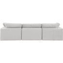 Meridian Comfy Cream Velvet Modular Sofa IMAGE 3