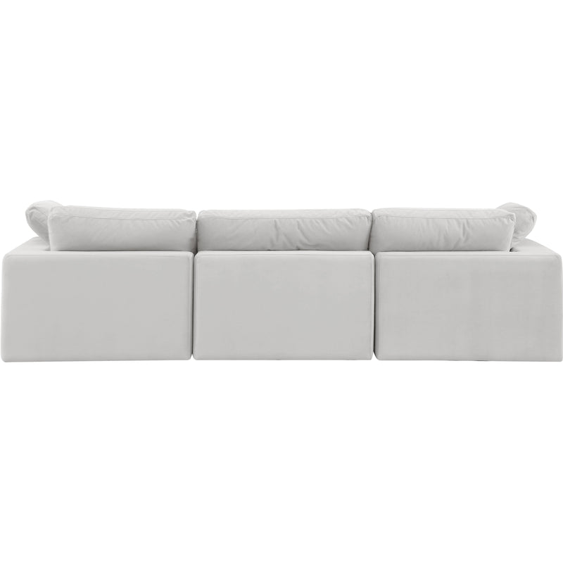 Meridian Comfy Cream Velvet Modular Sofa IMAGE 3