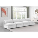 Meridian Comfy Cream Velvet Modular Sofa IMAGE 2