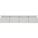 Meridian Comfy Cream Velvet Modular Sofa IMAGE 3