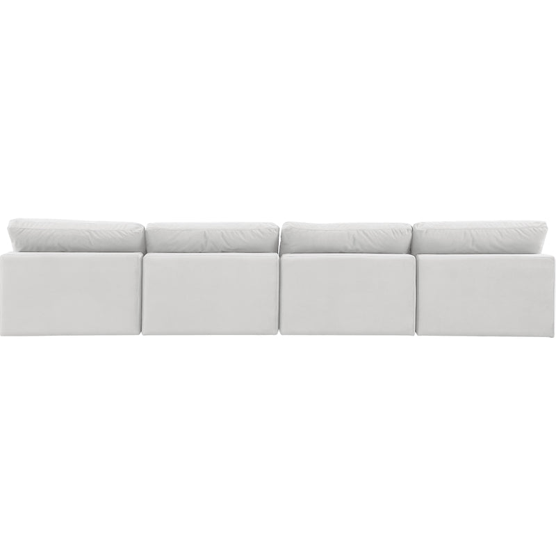 Meridian Comfy Cream Velvet Modular Sofa IMAGE 3